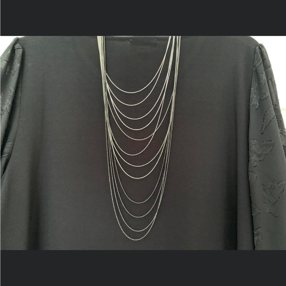 Stacked Chain Necklace Silver